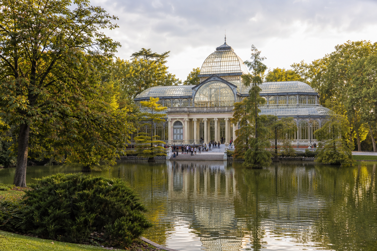 Crystal Palace reflected in Retiro Park, Madrid