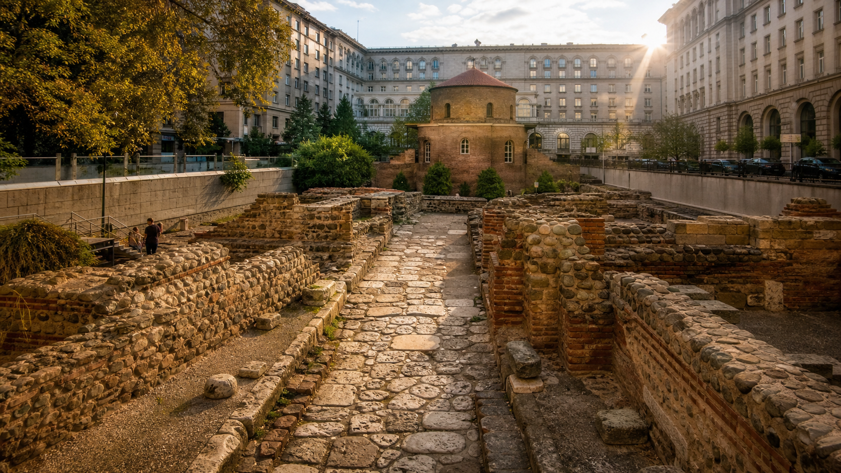 Ancient Serdica ruins in central Sofia