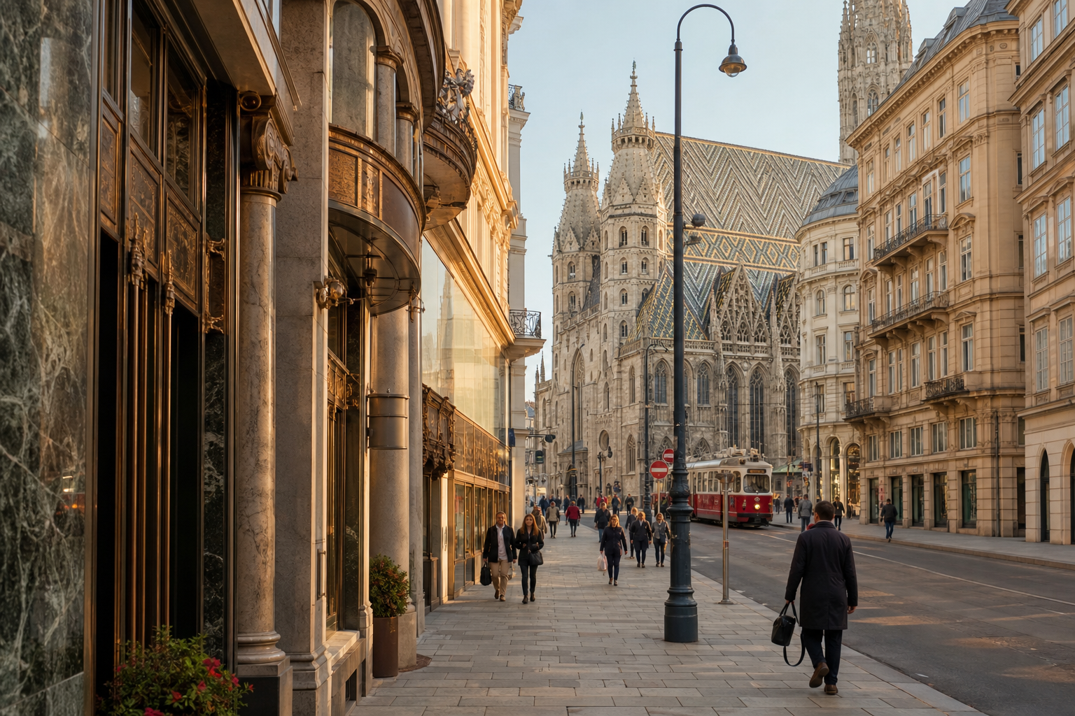 Historic central Vienna near St Stephen’s Cathedral